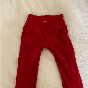 Red Lululemon Crops